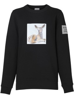 Burberry толстовка оверсайз с принтом