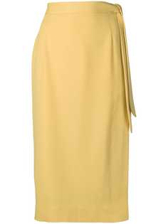 Alexa Chung юбка миди с узлом сбоку