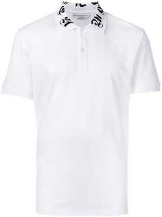 Alexander McQueen рубашка-поло с логотипом на воротнике