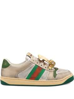 Gucci кроссовки Screener с декором в форме вишни