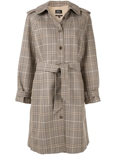 A.P.C. тренч Ava в клетку