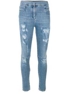 Balmain состаренные джинсы слим