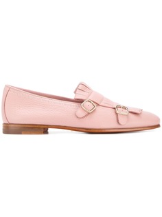 Santoni лоферы с двумя ремешками на пряжках