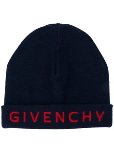 Givenchy шапка-бини с логотипом вязки интарсия