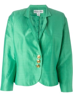 Christian Dior атласный уороченный пиджак pre-owned