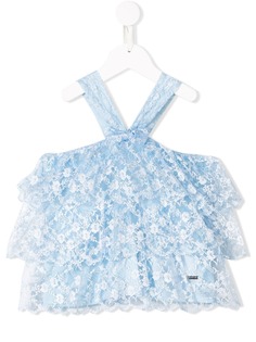 Dsquared2 Kids кружевной топ без рукавов