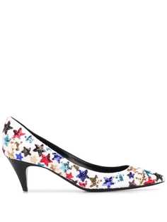 Saint Laurent туфли-лодочки Edwige с пайетками