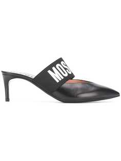 Moschino мюли с ремешком и логотипом