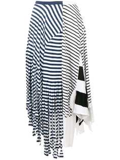 LOEWE асимметричная юбка в полоску