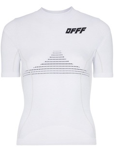 Off-White облегающий спортивный топ с логотипом