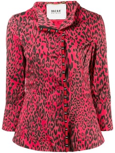 Bazar Deluxe приталенный пиджак с леопардовым принтом
