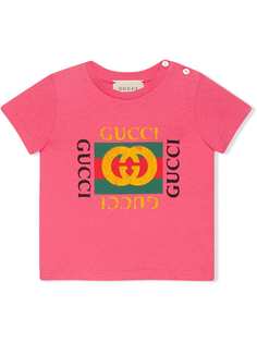 Gucci Kids футболка с архивным логотипом