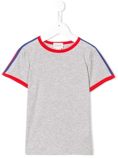 Gucci Kids футболка с боковыми вставками