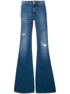 Dondup расклешенные выбеленные джинсы с декоративными дырами