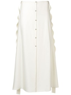 Courrèges юбка миди с фестонами
