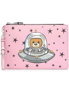 Moschino клатч с принтом Teddy Bear