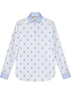Gucci оксфордская рубашка Kingsnakes
