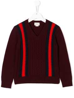 Gucci Kids джемпер вязки с косами