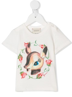 Gucci Kids футболка с принтом оленя