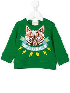 Gucci Kids толстовка Gucci Animalium с принтом волка