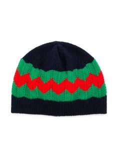 Gucci Kids wavy Web striped beanie