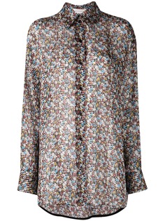 Victoria Beckham рубашка с цветочным принтом