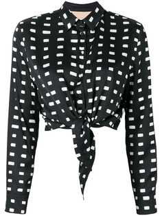 Ssheena рубашка с завязкой спереди и принтом