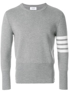 Thom Browne пуловер с круглым вырезом и 4 полосками