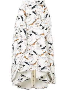 Acler юбка Wilsdon асимметричного кроя с цветочным принтом