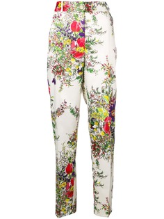 Blumarine брюки прямого кроя с цветочным узором