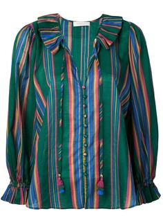 Zimmermann блузка в полоску с оборками