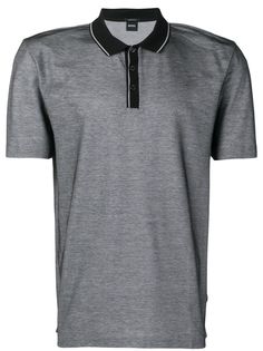 Boss Hugo Boss рубашка-поло с контрастным воротником