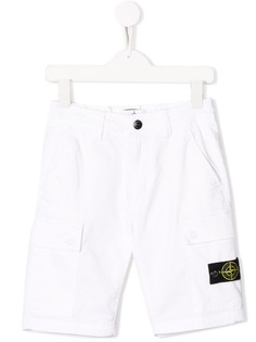 Stone Island Junior декорированные шорты с логотипом