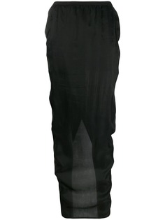 Rick Owens юбка макси с драпировкой
