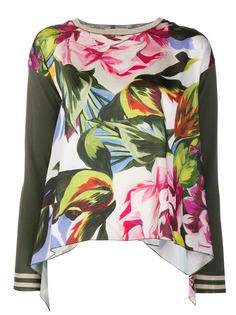 Blugirl трикотажный топ с цветочным принтом