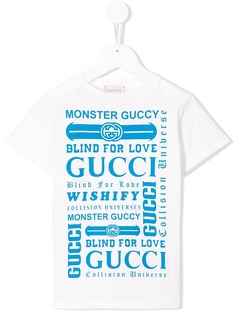 Gucci Kids футболка c надписью