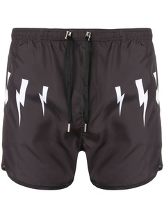 Neil Barrett шорты с изображением молний