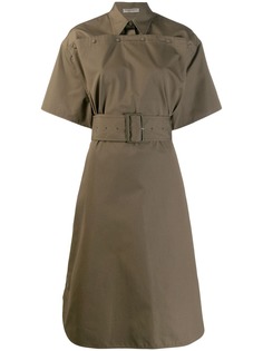 Bottega Veneta платье миди с короткими рукавами