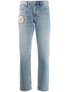 Calvin Klein джинсы бойфренды с нашивками