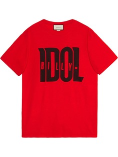 Gucci футболка в стиле оверсайз с принтом Billy Idol