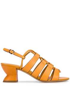Salvatore Ferragamo босоножки на скульптурном каблуке
