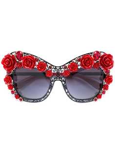 Dolce & Gabbana Eyewear солнцезащитные очки в декорированной оправе