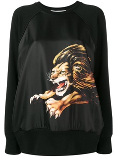 Givenchy толстовка с принтом льва и контрастной спинкой