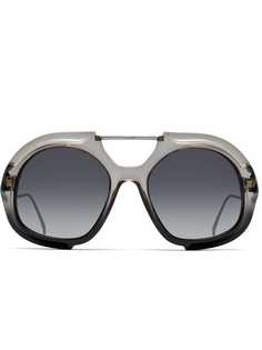 Fendi Eyewear солнцезащитные очки в массивной круглой оправе