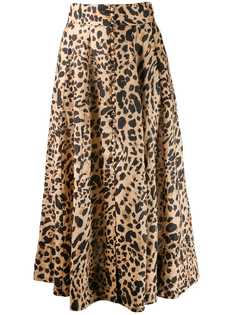 Zimmermann юбка с леопардовым принтом