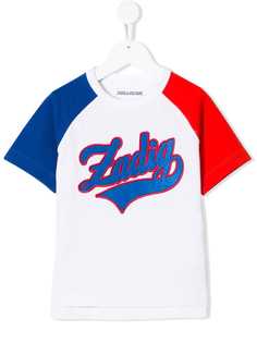 Zadig & Voltaire Kids футболка с контрастными рукавами