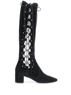 Saint Laurent сапоги со шнуровкой