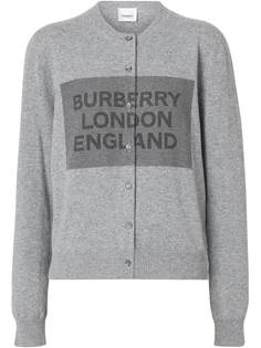 Burberry кашемировый кардиган с логотипом