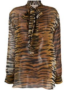 Alexandre Vauthier блузка с тигровым принтом