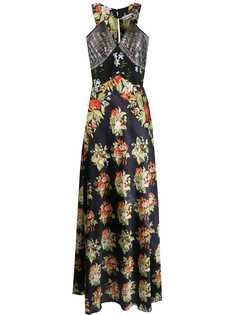 Paco Rabanne платье макси с цветочным принтом